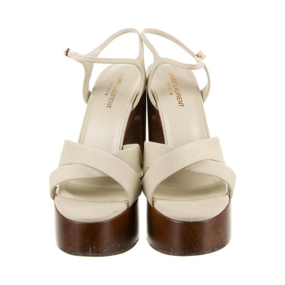 ❤️Saint Laurent Canvas Platform Heels❤️ - Picture 3 of 5